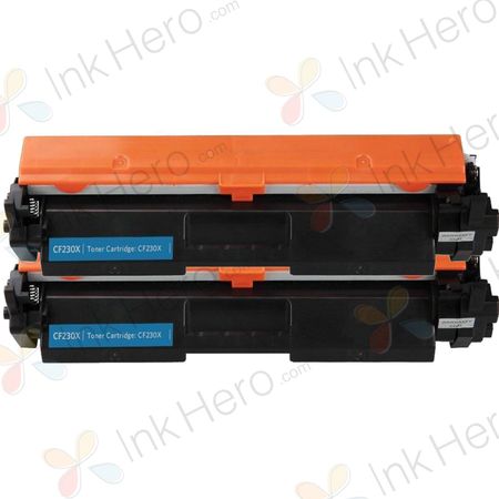 Pack de 2 HP 30X (CF230X) toner compatibles alta capacidad negro (Ink Hero)