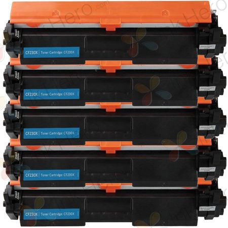 Pack de 5 HP 30X (CF230X) toner compatibles alta capacidad negro (Ink Hero)