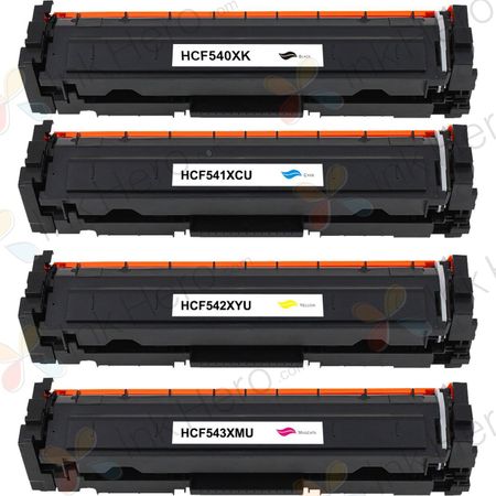 Pack de 4 HP 203X toner compatibles alta capacidad (Ink Hero)