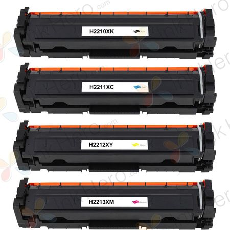 Pack de 4 HP 207X toner compatibles alta capacidad (Ink Hero)