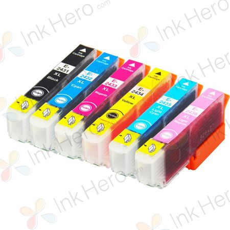 Pack de 6 Epson 24XL cartuchos de tinta compatibles alta capacidad (Ink Hero)