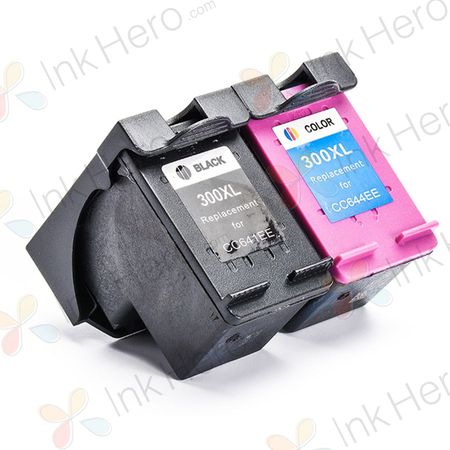 Pack de 2 HP 300XL cartuchos de tinta compatibles alta capacidad (Ink Hero)