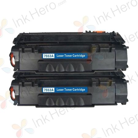 Pack de 2 HP 53A (Q7553A) toner compatibles negro (Ink Hero)