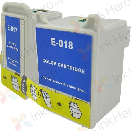 Pack de 2 Epson T017 & T018 cartuchos de tinta compatibles (Ink Hero)