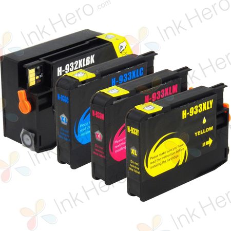 Pack de 4 HP 932XL & 933XL cartuchos de tinta compatibles alta capacidad (Ink Hero)