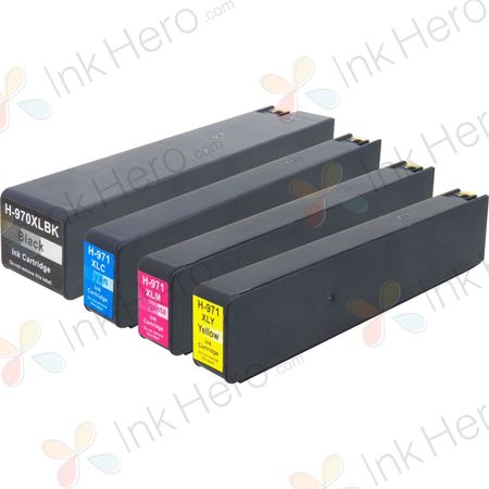 Pack de 4 HP 970XL & 971XL cartuchos de tinta compatibles alta capacidad (Ink Hero)