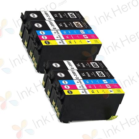 Pack de 10 Epson 35XL cartuchos de tinta compatibles alta capacidad (Ink Hero)