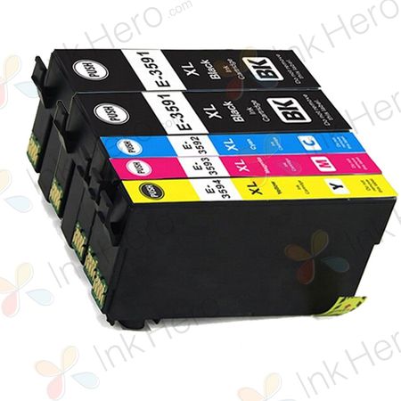 Pack de 5 Epson 35XL cartuchos de tinta compatibles alta capacidad (Ink Hero)