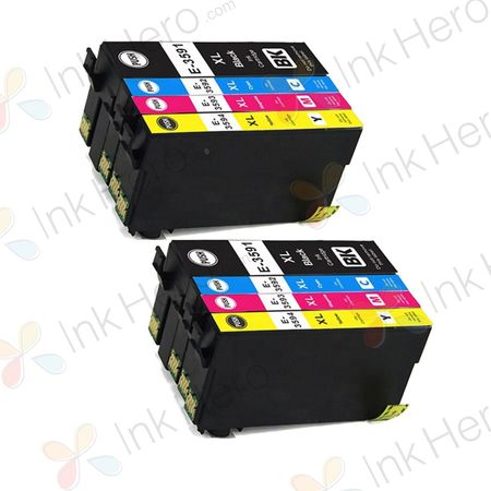 Pack de 8 Epson 35XL cartuchos de tinta compatibles alta capacidad (Ink Hero)