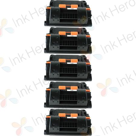 Pack de 5 HP 90X (CE390X) toner compatibles alta capacidad negro (Ink Hero)