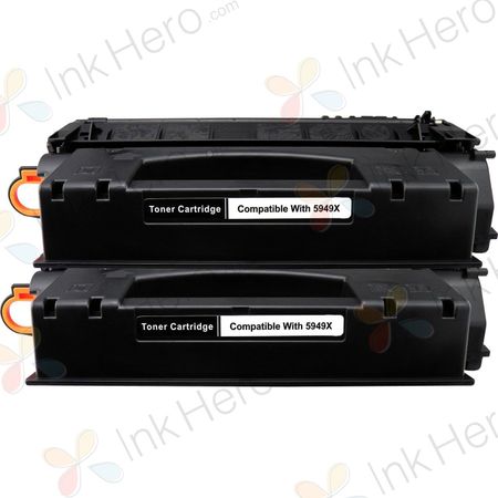 Pack de 2 HP 49X (Q5949X) toner compatibles alta capacidad negro (Ink Hero)