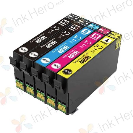 Pack de 5 Epson 405XL cartuchos de tinta compatibles alta capacidad (Ink Hero)