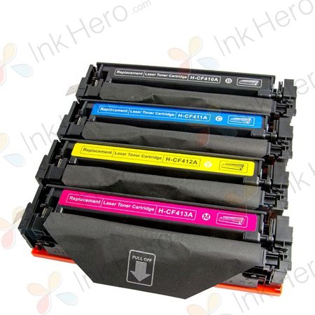 Pack de 4 HP 410A toner compatibles (Ink Hero)