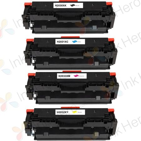 Pack de 4 HP 415X toner compatibles alta capacidad (Ink Hero)