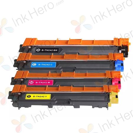 Pack de 4 Brother TN242 toner compatibles ultra alta capacidad (Ink Hero)