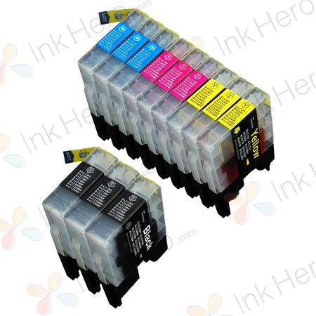 Pack de 12 Brother LC1240 (LC1220) cartuchos de tinta compatibles alta capacidad (Ink Hero)