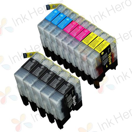 Pack de 14 Brother LC1240 (LC1220) cartuchos de tinta compatibles alta capacidad (Ink Hero)