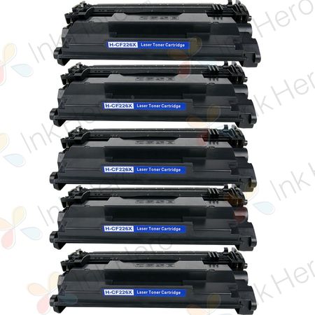 Pack de 5 HP 26X (CF226X) toner compatibles alta capacidad negro (Ink Hero)