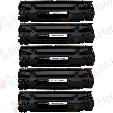 Pack de 5 Canon 728 toner compatibles negro (Ink Hero)