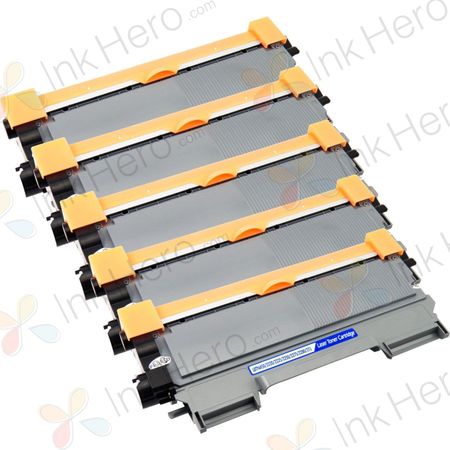 Pack de 5 Brother TN2220 (TN2210) toner compatibles alta capacidad negro (Ink Hero)