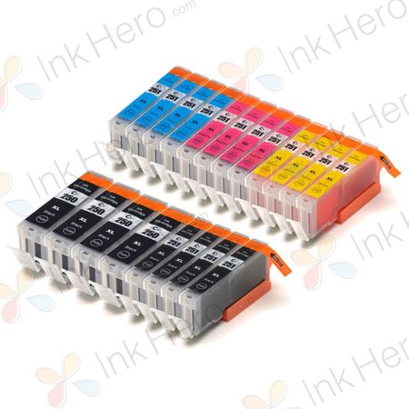 Pack de 20 Canon PGI-550XL & CLI-551XL cartuchos de tinta compatibles alta capacidad (Ink Hero)