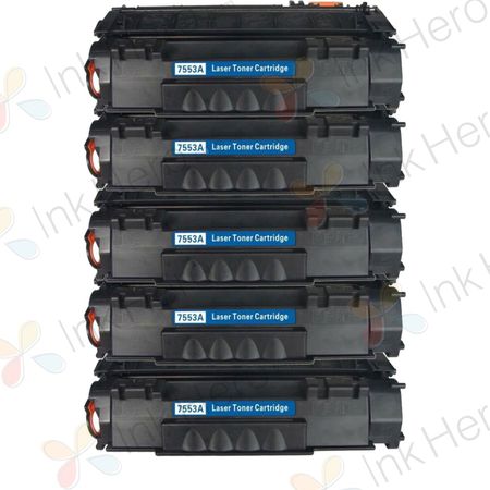 Pack de 5 HP 53A (Q7553A) toner compatibles negro (Ink Hero)