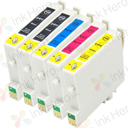 Pack de 5 Epson T0615 cartuchos de tinta compatibles (Ink Hero)