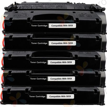 Pack de 5 HP 05X (CE505X) toner compatibles alta capacidad negro (Ink Hero)