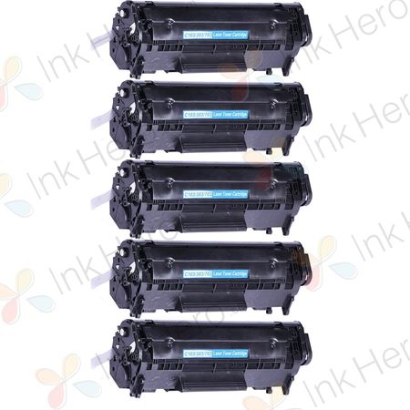 Pack de 5 Canon 703 toner compatibles negro (Ink Hero)