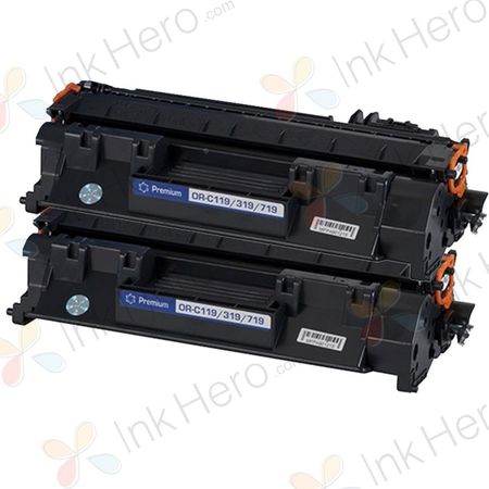 Pack de 2 Canon 719 toner compatibles negro (Ink Hero)