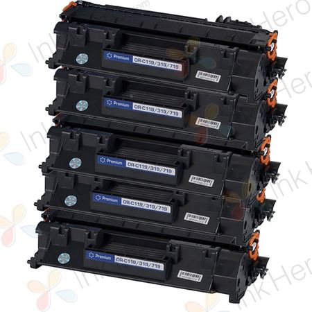 Pack de 5 Canon 719 toner compatibles negro (Ink Hero)