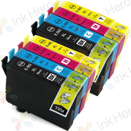 Pack de 8 Epson 502XL cartuchos de tinta compatibles alta capacidad (Ink Hero)