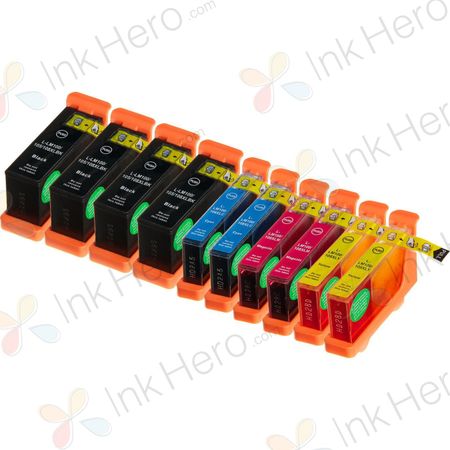 Pack de 10 Lexmark 100XL cartuchos de tinta compatibles alta capacidad (Ink Hero)