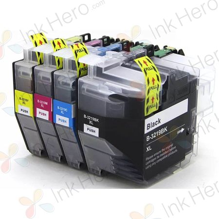 Pack de 4 Brother LC3219 cartuchos de tinta compatibles super alta capacidad (Ink Hero)