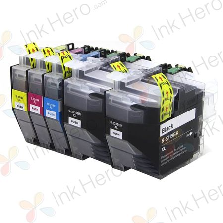 Pack de 5 Brother LC3219 cartuchos de tinta compatibles super alta capacidad (Ink Hero)