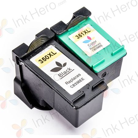 Pack de 2 HP 350XL & HP 351XL cartuchos de tinta compatibles alta capacidad (Ink Hero)