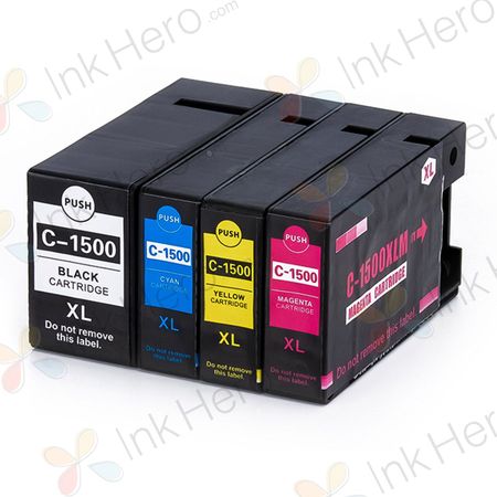 Pack de 4 Canon PGI-1500XL cartuchos de tinta compatibles alta capacidad (Ink Hero)