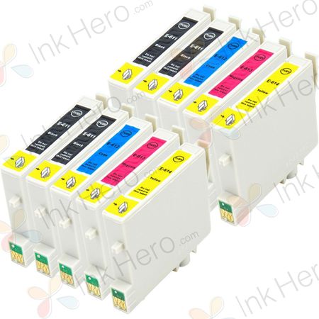 Pack de 10 Epson T0615 cartuchos de tinta compatibles (Ink Hero)