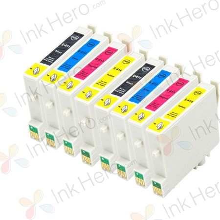 Pack de 8 Epson T0615 cartuchos de tinta compatibles (Ink Hero)