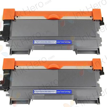 Pack de 2 Brother TN2010 toner compatibles negro (Ink Hero)