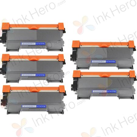 Pack de 5 Brother TN2010 toner compatibles negro (Ink Hero)