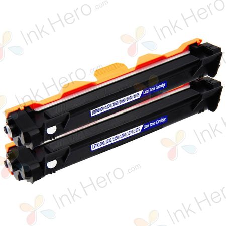 Pack de 2 Brother TN1050 toner compatible negro (Ink Hero)