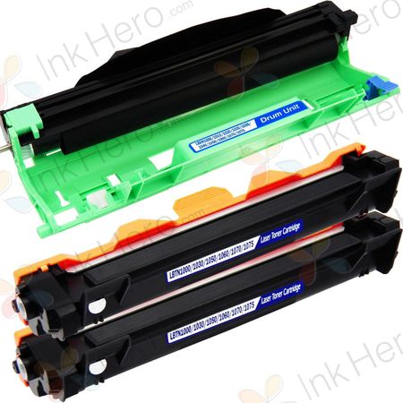 Pack de 3 Brother TN1050 & DR1050 toner & tambor compatibles (Ink Hero)