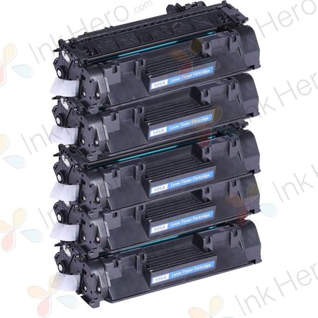 Pack de 5 HP 05A (CE505A) toner compatibles negro (Ink Hero)