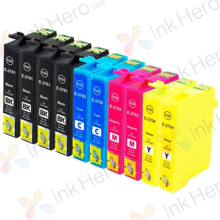 Pack de 10 Epson 27XL cartuchos de tinta compatibles alta capacidad (Ink Hero)