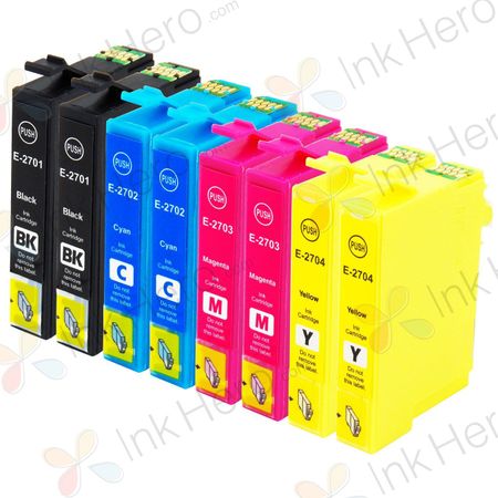 Pack de 8 Epson 27XL cartuchos de tinta compatibles alta capacidad (Ink Hero)