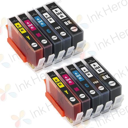 Pack de 10 HP 364XL cartuchos de tinta compatibles alta capacidad (Ink Hero)