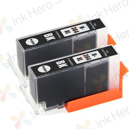 Pack de 2 HP 364XL (CN684EE) cartuchos de tinta compatibles alta capacidad negro (Ink Hero)