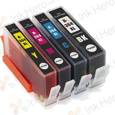 Pack de 4 HP 364XL cartuchos de tinta compatibles alta capacidad (Ink Hero)