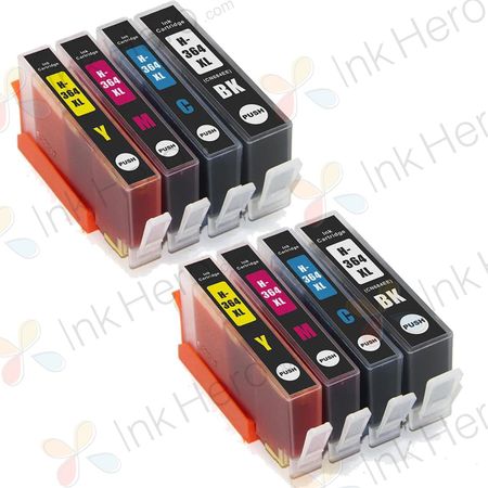 Pack de 8 HP 364XL cartuchos de tinta compatibles alta capacidad (Ink Hero)